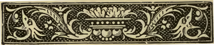 ornamental header with leaves and bird-like heads
