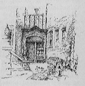 Exterior and doorway of the Hull-House building.