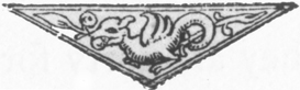 Upside-down triangle with an image of a baby dragon inside. It is eating a berry.