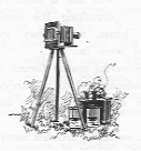 Camera on a tripod.