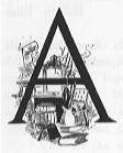 A (illuminated letter with assorted furniture).