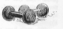 Two dumbells.