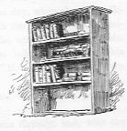 Bookcase full of books.