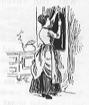 Woman measuring something on the wall.