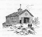 Barn with doors wide open.