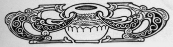 Celtic drawing of a jar or jug.