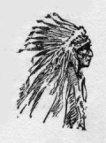 First Nations Chief wearing a war bonnet.