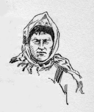 Woman wearing a headscarf.